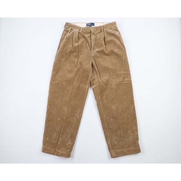 Ralph Lauren Pants Vintage 9s Ralph Lauren Mens 34x28 Faded Andrew Pleated Wide Leg Corduroy